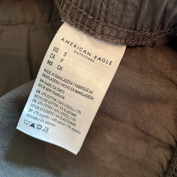 Gray Men's AE American Eagle Flex Trekker Woven Cotton Joggers In Size Small - Picture 9 of 14